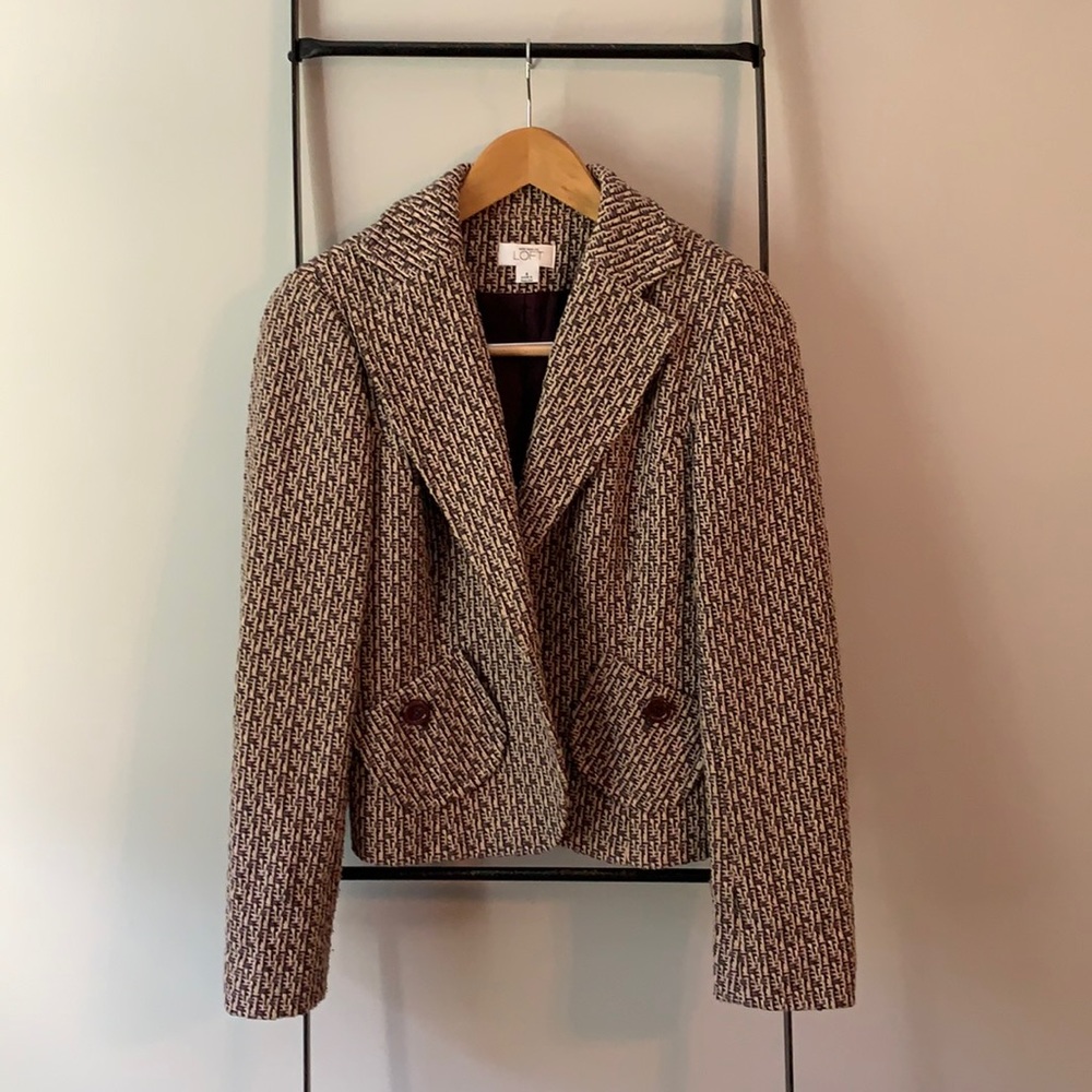 Ann Taylor Loft Textured Blazer